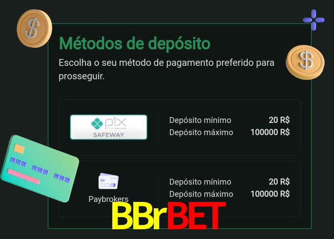 O cassino BBrbet oferece uma grande variedade de métodos de pagamento